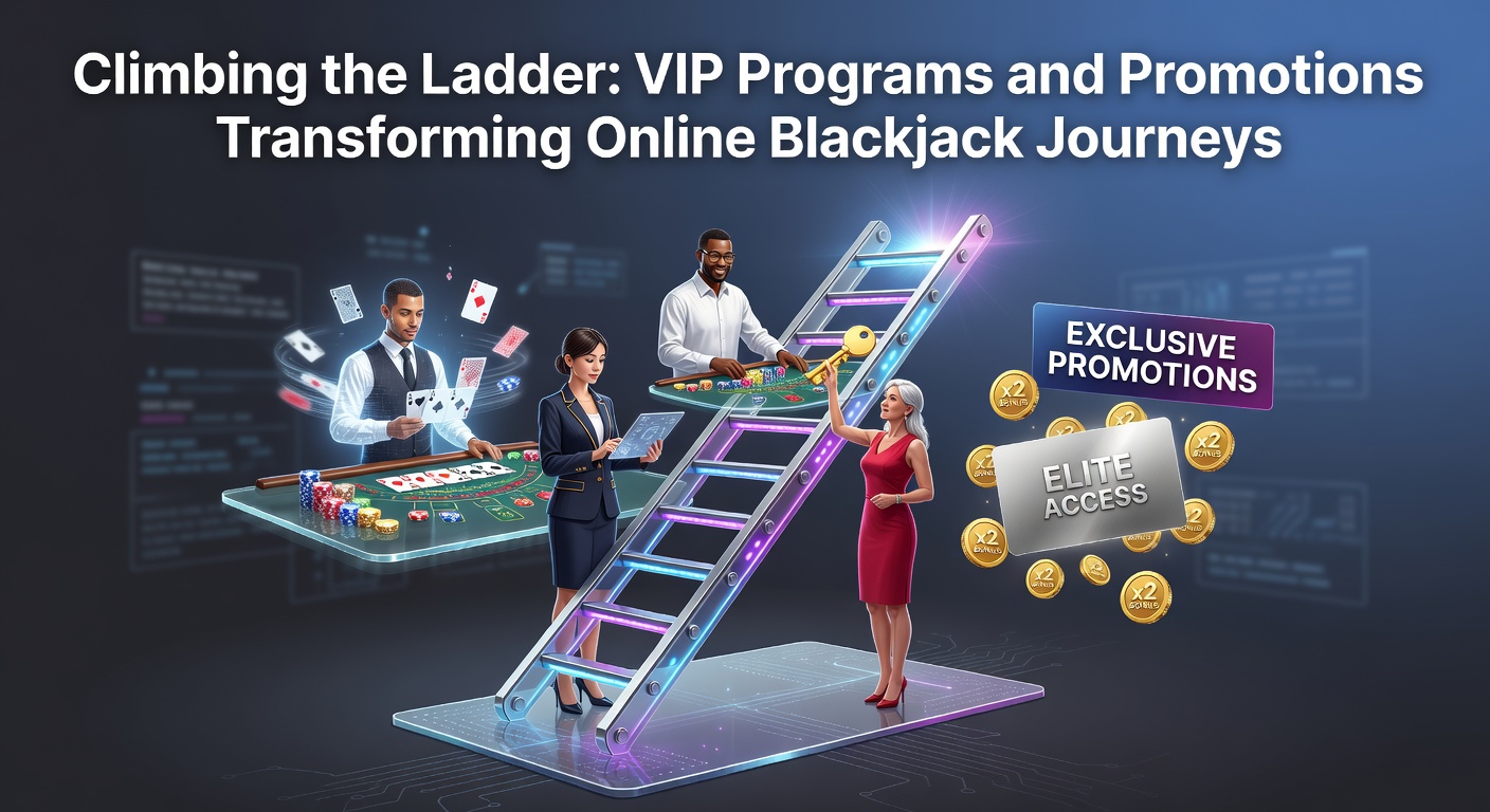 Gruppe von High-Roller-Spielern bei einem exklusiven Online-Blackjack-Turnier, mit blinkenden Preisen und VIP-Symbolen