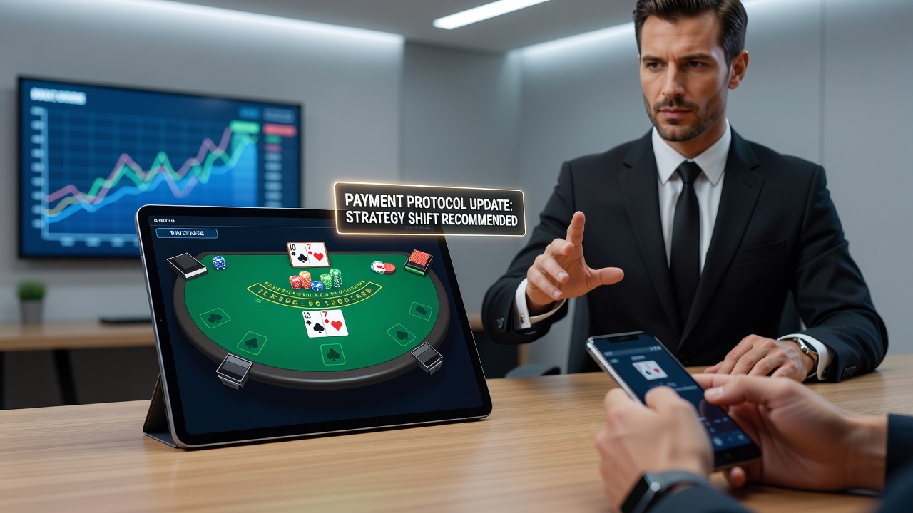 Live-Dealer-Tisch mit mobiler Schnittstelle und Zahlungsbestätigungsanzeige